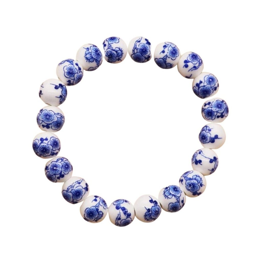 Blue Posy Pearl Bracelet